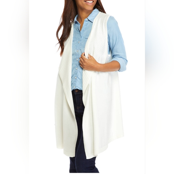 Women's Long Knit Cardigan Vest - Picture 1 of 6